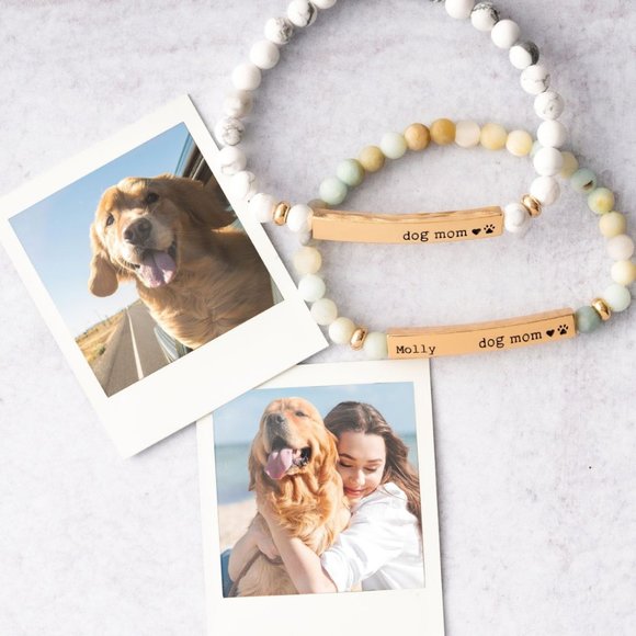 🐾Dog Mom Bracelet - White Turquoise - Picture 3 of 5